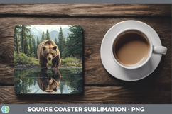 GorgeousLake Woodland Square Coaster design.