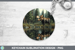 GorgeousLake Woodland Keychain design.