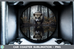 GorgeousLake Woodland Car Coaster design.
