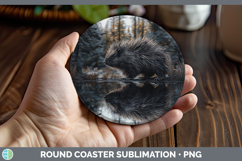 GorgeousLake Woodland Round Coaster design.