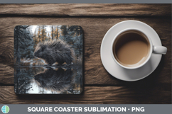 GorgeousLake Woodland Square Coaster design.