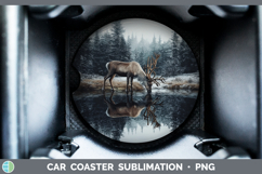 GorgeousLake Woodland Car Coaster design.