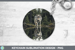GorgeousLake Woodland Keychain design.