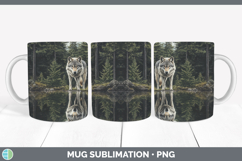 GorgeousLake Woodland Mug Wrap design.