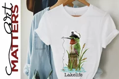 Lakelife Hummingbird Fishing - 300 DPI - Hand Painted Product Image 1