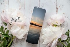 Sunset Lake Sublimation 20 ox Skinny Tumbler Design Product Image 2