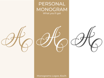 A Monogram Logo, Elegant Initial Monogram Product Image 3