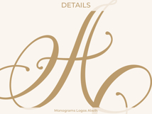 A Monogram Logo, Elegant Initial Monogram Product Image 4