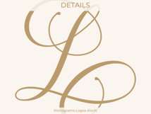 L Monogram Logo, Elegant Initial Monogram Product Image 7