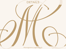 M Monogram Logo, Elegant Initial Monogram Product Image 2