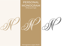 N Monogram Logo, Elegant Initial Monogram Product Image 3