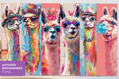 Lama bookmark, bookmark, printable bookmark, sublimation Product Image 1