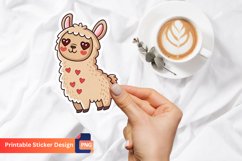 Lama in Love Sticker, Valentine&#039;s Day Lama Sticker Product Image 1