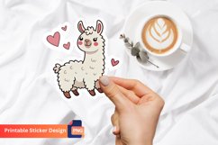 Lama in Love Sticker, Valentine&#039;s Day Lama Sticker Product Image 1