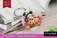 Lamb Halloween Keychain PNG Coquette Keychain Sublimation Product Image 1