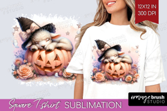 Lamb Halloween Square Tshirt Background Coquette PNG Product Image 1