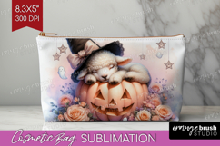 Lamb Halloween Cosmetic Bag Coquette Makeup Bag PNG Product Image 1