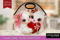 Lamb Valentine Lunch Bag Cute Valentines Day Lunch Bug PNG Product Image 1