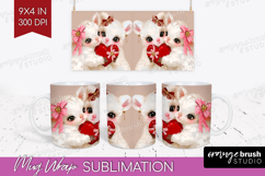 Lamb Valentine Mug Wrap Cute Valentines Day Mug PNG Product Image 1