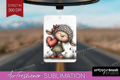 Lamb Valentine Air Freshener PNG Whimsical Animal PNG Product Image 1