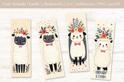Cute Lamb Bookmark - Printable Crafts, 4 PNG Product Image 1