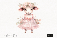Pink Flower Lamb | Spring PNG Product Image 1