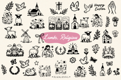 Whimsical Easter doodles Bundle 220 designs Svg PNG Product Image 5