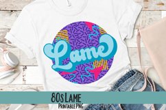 80s Lame Round Sublimation PNG Product Image 1
