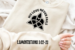 His Love Never Fails Sleeve SVG, Faith Sleeve SVG Product Image 3