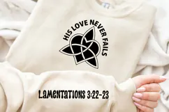 His Love Never Fails Sleeve SVG, Faith Sleeve SVG Product Image 3