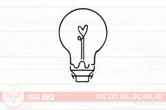 Light Bulb Outline SVG Cut File Product Image 1