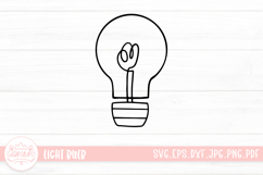 Light Bulb Outline SVG Cut File Product Image 1
