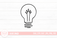 Light Bulb Outline SVG Cut File Product Image 1
