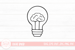 Light Bulb Outline SVG Cut File Product Image 1