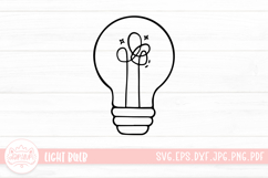 Light Bulb Outline SVG Cut File Product Image 1