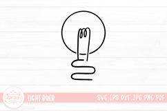 Light Bulb Outline SVG Cut File Product Image 1