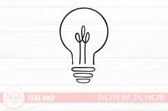 Light Bulb Outline SVG Cut File Product Image 1