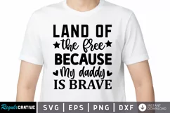 Land of the free SVG, Father's Day SVG Design Product Image 1