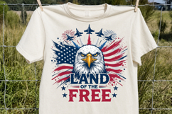 Land of the Free, 4th of July Patriotic Eagle PNG Product Image 2