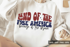 Land Of The Free America Because Of The - 4th Of July Design Product Image 1