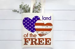 Land of the Free Sublimation | Independence Day | 4th of Jul Product Image 3