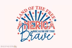 Retro Groovy 4th of July SVG T-shirt Design Product Image 1
