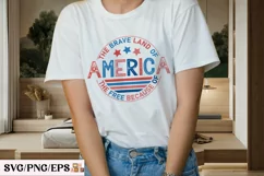 Retro Groovy 4th of July SVG T-shirt Design Product Image 3