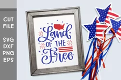 Land of the Free, Hand Lettered 4th of July SVG Product Image 2
