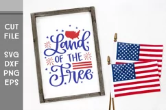 Land of the Free, Hand Lettered 4th of July SVG Product Image 3