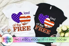 Land of the Free Sublimation | Independence Day | 4th of Jul Product Image 1