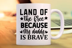 Land of the free SVG, Father's Day SVG Design Product Image 3