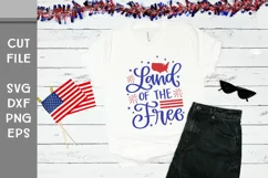 Land of the Free, Hand Lettered 4th of July SVG Product Image 4