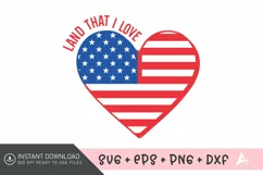 Land that I love SVG , American Flag SVG , USA SVG Product Image 1