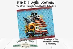 Patriotic Truck Flowers - Seamless 20 oz Sublimation Tumbler Product Image 2